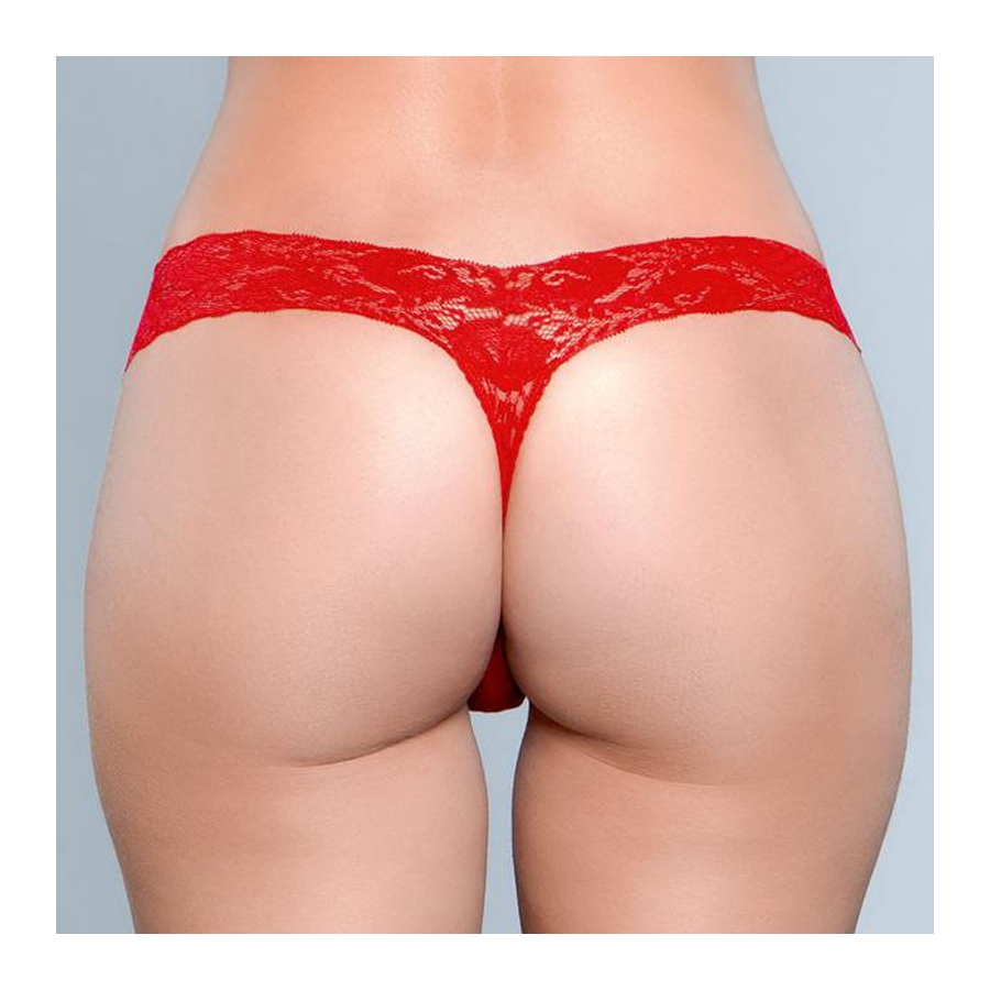 Be Wicked Culotte En Dentelle à Coupe En V Rouge 3 Be Wicked Culotte En Dentelle à Coupe En V Rouge – Image 3