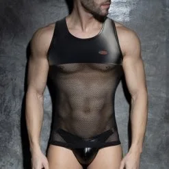 AD Fetish Débardeur RUB-MESH Noir -FÉMINITÉS boutique debardeur rub mesh noir 2
