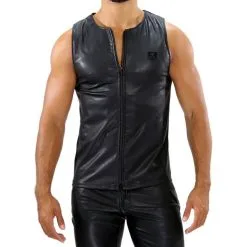 TOF Paris Débardeur ZIPPED Noir -FÉMINITÉS boutique debardeur zipped noir 3