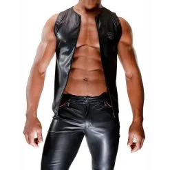 TOF Paris Débardeur ZIPPED Noir -FÉMINITÉS boutique debardeur zipped noir 6