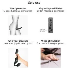 Dildo MULTI ORGASM Strap-On-Me L 15.5 X 4.2cm Fuchsia -FÉMINITÉS boutique dildo multi orgasm strap on me l 155 x 42cm fuchsia 2