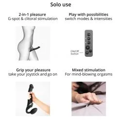 Dildo MULTI ORGASM Strap-On-Me M 15 X 3.8cm Bleu 8 Dildo MULTI ORGASM Strap-On-Me M 15 X 3.8cm Bleu -FÉMINITÉS boutique dildo multi orgasm strap on me m 15 x 38cm bleu 2