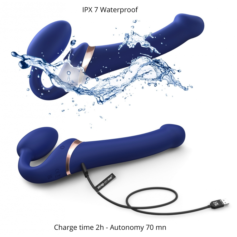 Dildo MULTI ORGASM Strap-On-Me M 15 X 3.8cm Bleu 6 Dildo MULTI ORGASM Strap-On-Me M 15 X 3.8cm Bleu – Image 6