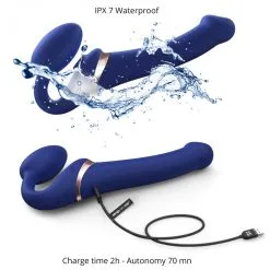 Dildo MULTI ORGASM Strap-On-Me XL 16 X 4.7cm Bleu 11 Dildo MULTI ORGASM Strap-On-Me XL 16 X 4.7cm Bleu -FÉMINITÉS boutique dildo multi orgasm strap on me xl 16 x 47cm bleu 5