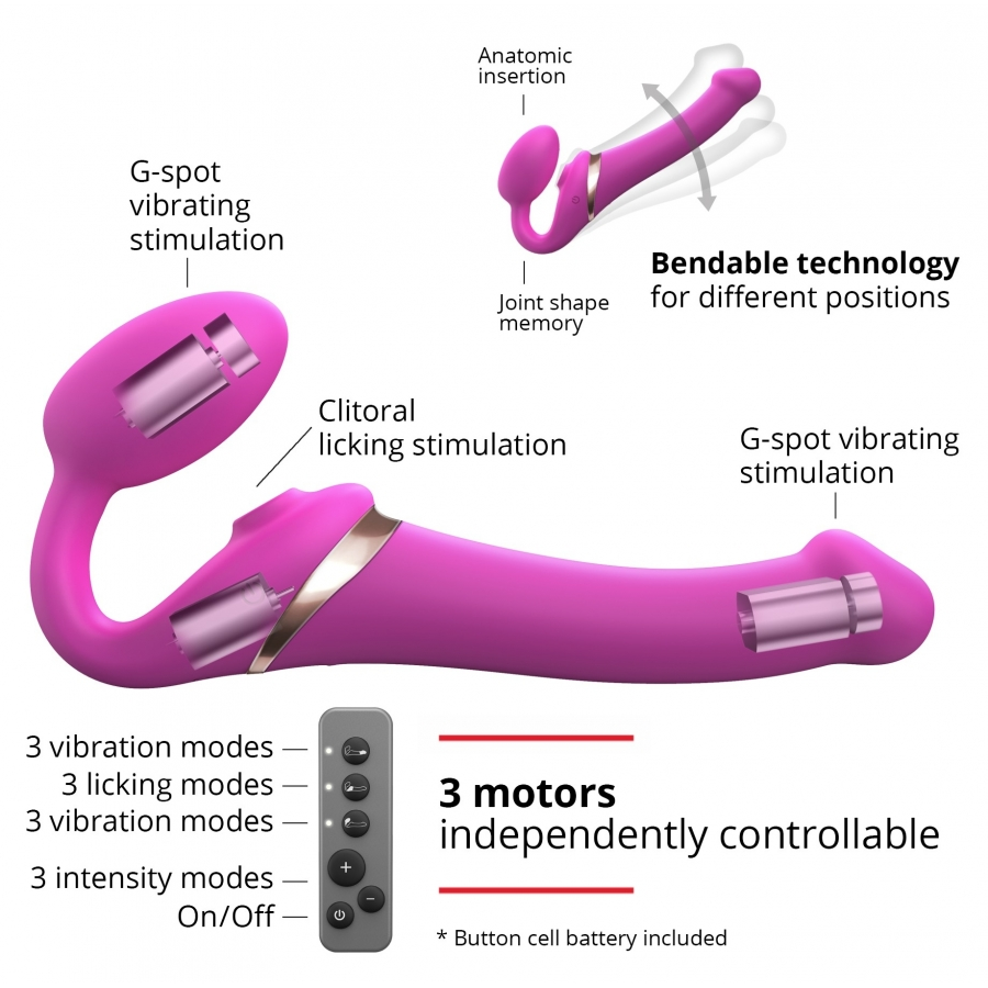 Dildo MULTI ORGASM Strap-On-Me XL 16 X 4.7cm Fuchsia 5 Dildo MULTI ORGASM Strap-On-Me XL 16 X 4.7cm Fuchsia – Image 5