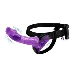 Double Gode Ceinture Vibrant DUAL STRAP ON 17 X 4.3cm Violet