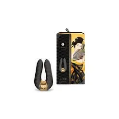 Double Stimulateur Intime Shunga AIKO Noir -FÉMINITÉS boutique double stimulateur intime shunga aiko noir 2