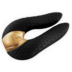 Double Stimulateur Intime Shunga AIKO Noir -FÉMINITÉS boutique double stimulateur intime shunga aiko noir 3