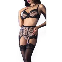 Chilirose Ensemble Leopard 4 Pièces