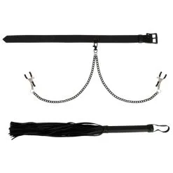 Ensemble Pince-Tétons Et Martinet VEGAN FETISH -FÉMINITÉS boutique ensemble pince tetons et martinet vegan fetish 2