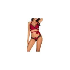 Obsessive Ensemble Sensuelia 2 Pièces - Noir Et Rouge