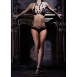 Chilirose Ensemble Marzia - Noir 10 Chilirose Ensemble Marzia - Noir -FÉMINITÉS boutique ensemble sexy noir en dentelle 4