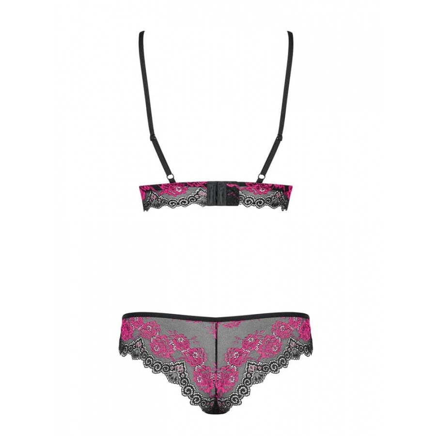Obsessive Ensemble Tulia 2 Pièces Noir-Rose 3 Obsessive Ensemble Tulia 2 Pièces Noir-Rose – Image 3