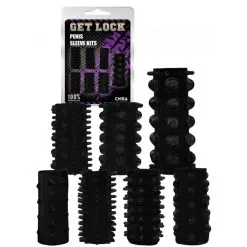 Chisa Novelties Etuis Texture Relief Pour Pénis Noir