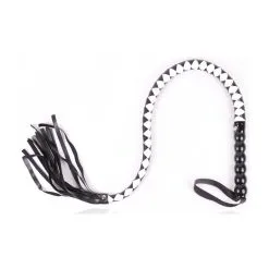 Correct Me Fouet SM SNAQ 90cm Noir-Blanc