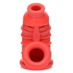 Master Series Gaine De Chasteté En Silicone RED CHAMBER 10 X 3cm Rouge -FÉMINITÉS boutique gaine de chastete en silicone red chamber 10 x 3cm rouge 2