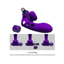 Gaine De Doigt Vibrante ORLANDO Pretty Love 9.5 X 2.6cm Violet -FÉMINITÉS boutique gaine de doigt vibrante orlando pretty love 95 x 26cm violet 9