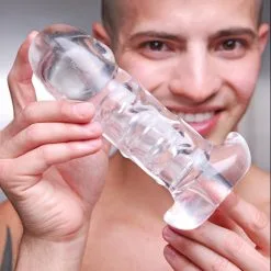 Master Series Gaine De Pénis COCK HOLSTER Transparent 17cm -FÉMINITÉS boutique gaine de penis cock holster transparent 17cm 2