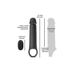 Gaine De Pénis Vibrante RENEGADE BRUTE 18 X 4.5cm Noire -FÉMINITÉS boutique gaine de penis vibrante renegade brute 18 x 45cm noire 4