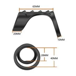 Generique Gaine Pour Pénis Souple TWINS 8 X 4cm -FÉMINITÉS boutique gaine pour penis souple twins 8 x 4cm 5