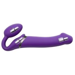 Strap-on-me Gode Vibrant STRAP-ON 3 Moteurs M 16 X 3.5 Cm Violet