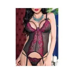 Chilirose Guêpière Dentelle Rose