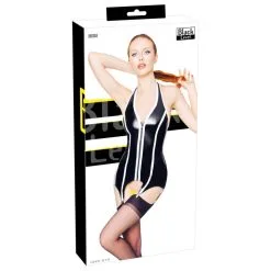 Black Level Guêpière Porte-Jarretelles VINYL BASQUE BAND Noir-Blanc 9 Black Level Guêpière Porte-Jarretelles VINYL BASQUE BAND Noir-Blanc -FÉMINITÉS boutique guepiere porte jarretelles vinyl basque band noir blanc 4