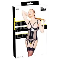 Black Level Guêpière Porte-Jarretelles VINYL BASQUE Noire -FÉMINITÉS boutique guepiere porte jarretelles vinyl basque noire 4
