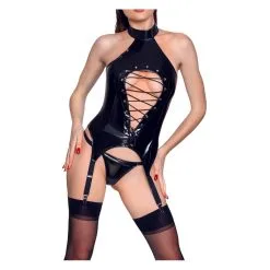 Black Level Guêpière Porte-Jarretelles VINYL BASQUE ROPE Noire