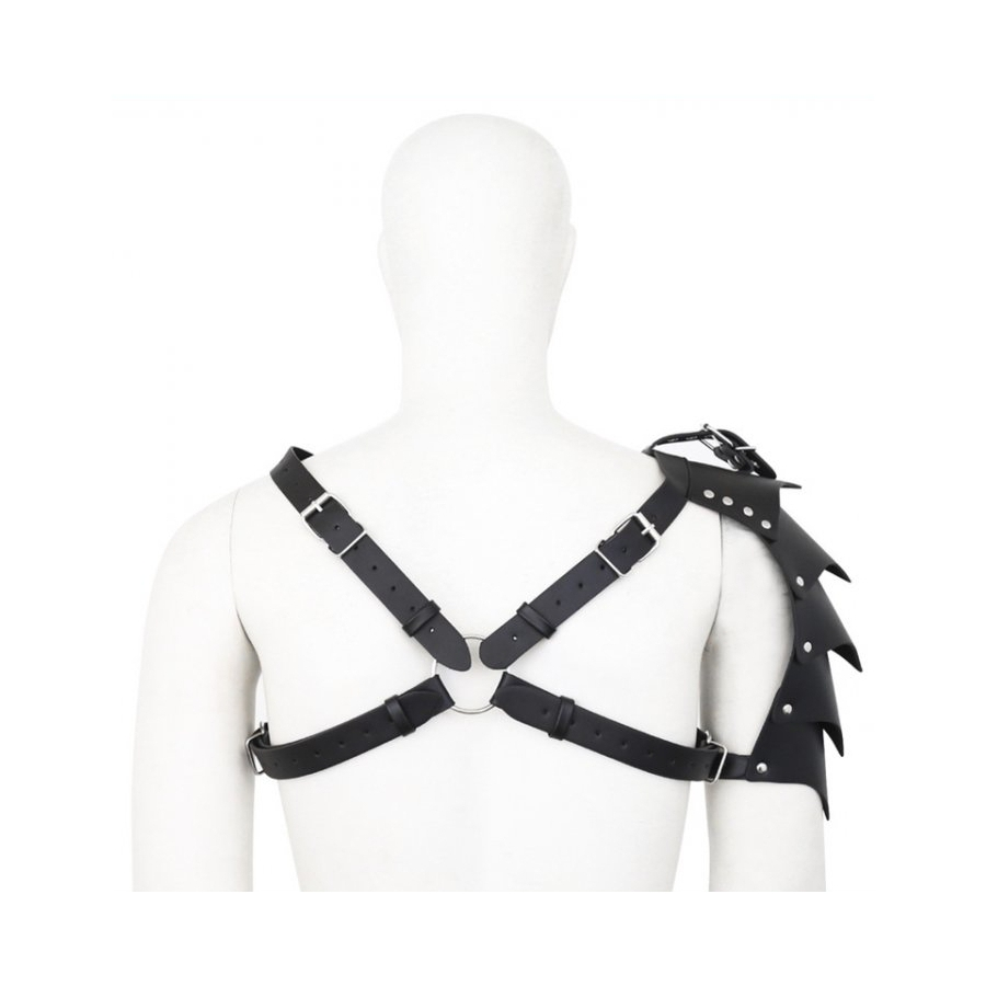 Generique Harnais Avec Épaulette GLADIATOR Simili Noir 2 Generique Harnais Avec Épaulette GLADIATOR Simili Noir – Image 2