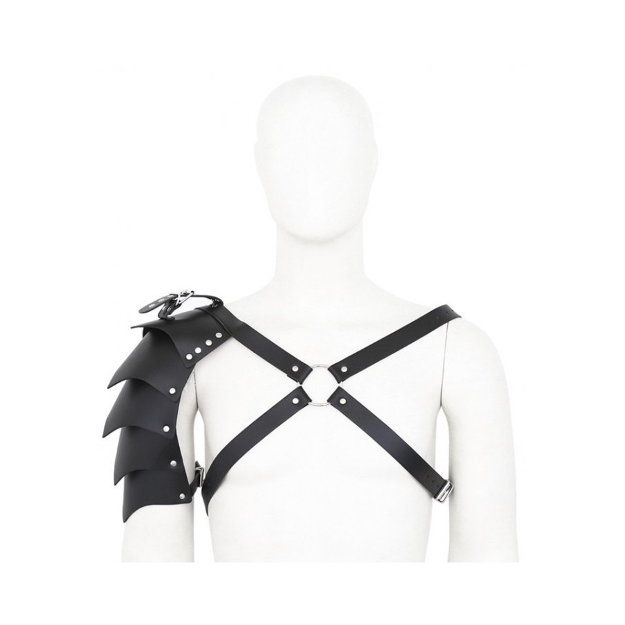 Generique Harnais Avec Épaulette GLADIATOR Simili Noir 1 Generique Harnais Avec Épaulette GLADIATOR Simili Noir