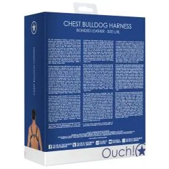 Ouch! Harness Harnais CHEST BULLDOG Noir-Bleu 11 Ouch! Harness Harnais CHEST BULLDOG Noir-Bleu -FÉMINITÉS boutique harnais chest bulldog noir bleu 5