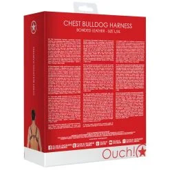 Ouch! Harness Harnais CHEST BULLDOG Noir-Rouge -FÉMINITÉS boutique harnais chest bulldog noir rouge 5