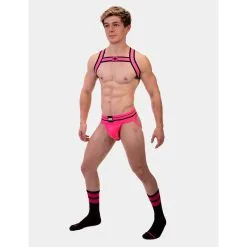 Barcode Berlin Harnais Élastique COLIN Rose 8 Barcode Berlin Harnais Élastique COLIN Rose -FÉMINITÉS boutique harnais elastique colin rose 3