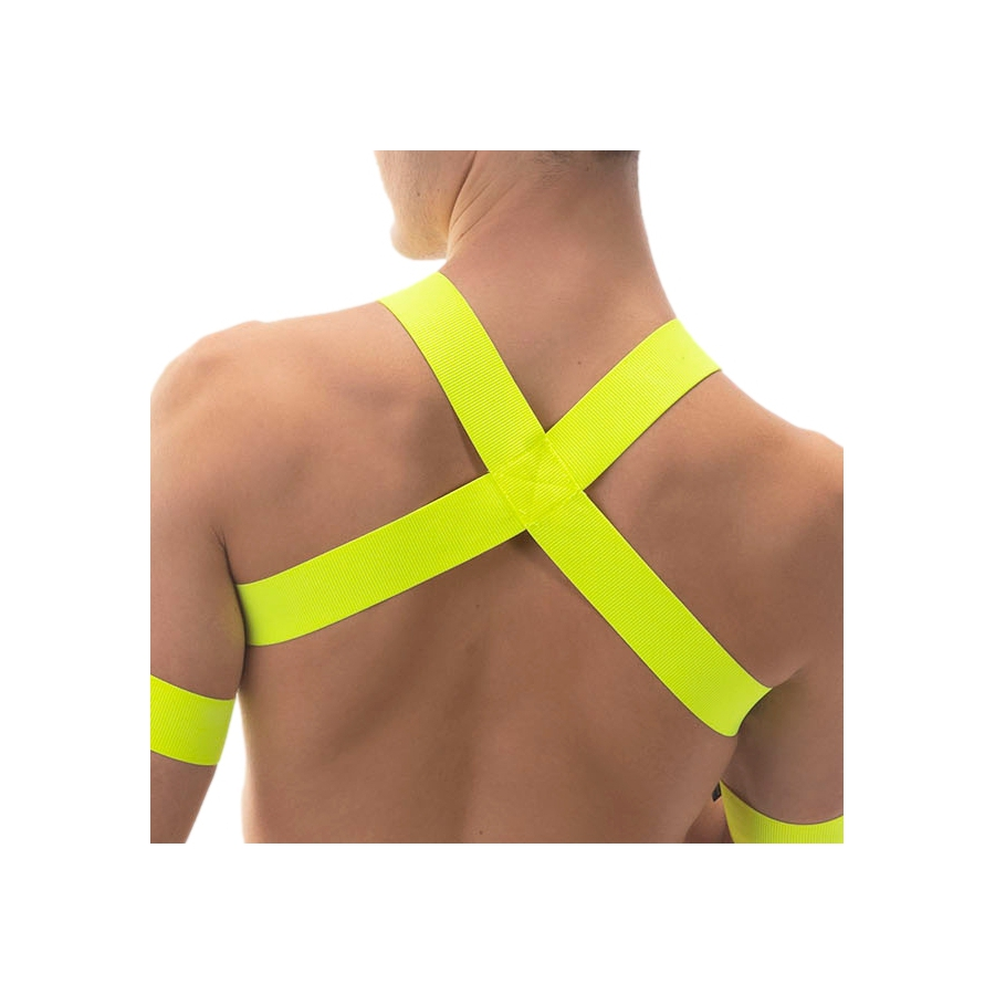 Barcode Berlin Harnais élastique LEONSH Jaune Neon 2 Barcode Berlin Harnais élastique LEONSH Jaune Neon – Image 2