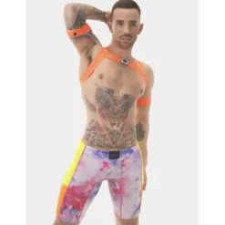 Barcode Berlin Harnais élastique LEONSH Orange Neon -FÉMINITÉS boutique harnais elastique leonsh orange neon 3