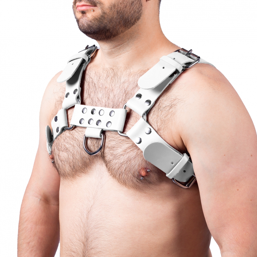 The Red Harness Harnais En Cuir BUCKLE Blanc 2 The Red Harness Harnais En Cuir BUCKLE Blanc – Image 2