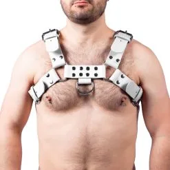 The Red Harness Harnais En Cuir BUCKLE Blanc