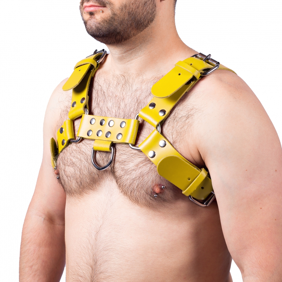 The Red Harness Harnais En Cuir BUCKLE Jaune 2 The Red Harness Harnais En Cuir BUCKLE Jaune – Image 2