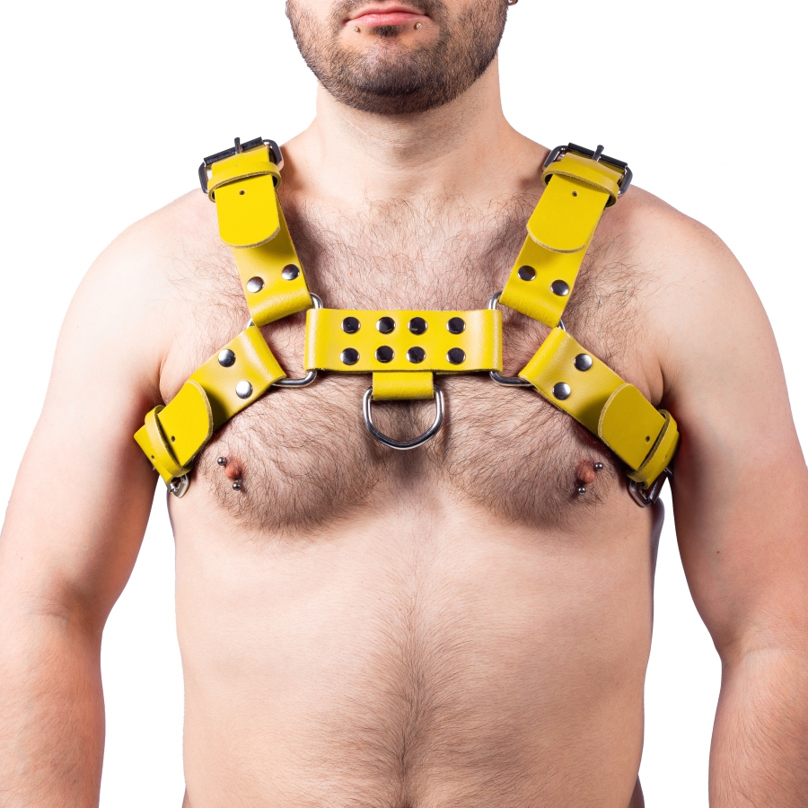 The Red Harness Harnais En Cuir BUCKLE Jaune 1 The Red Harness Harnais En Cuir BUCKLE Jaune