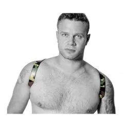 The Red Harnais En Cuir CROSS Camouflage -FÉMINITÉS boutique harnais en cuir cross camouflage 2