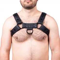 The Red Harness Harnais En Cuir SNAP Noir