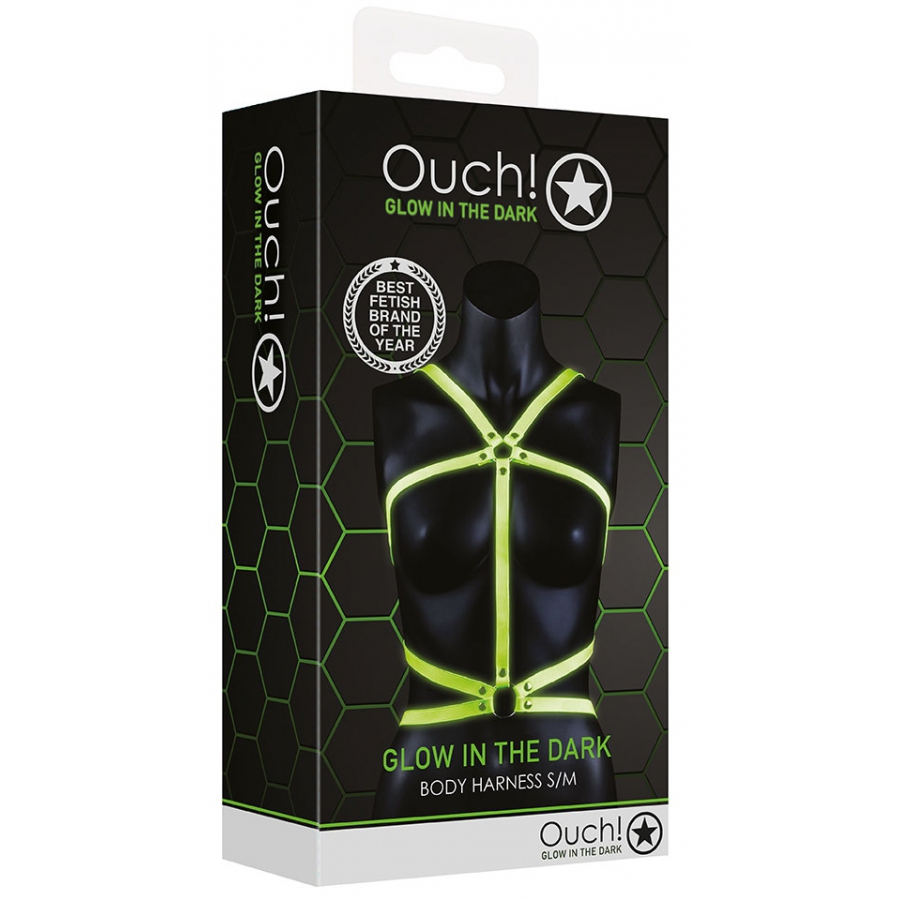 Ouch! Glow Harnais Phosphorescent BODY HARNESS GLOW 2 Ouch! Glow Harnais Phosphorescent BODY HARNESS GLOW – Image 2
