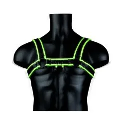 Ouch! Glow Harnais Phosphorescent BULLDOG GLOW Noir-Vert Néon