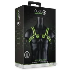 Ouch! Glow Harnais Phosphorescent GLOW STRIK Noir -FÉMINITÉS boutique harnais phosphorescent glow strik noir 2
