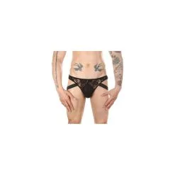 NoGenderWear Jock String Dentelle LOWSTIC Noir