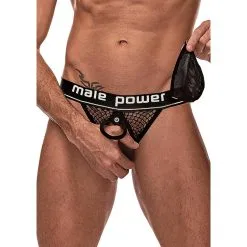 Male Power Jockstrap COCK PIT Noir -FÉMINITÉS boutique jockstrap cock pit noir 2