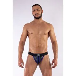 Mr B - Mister B Jockstrap En Néoprène Mister B Noir-Bleu 7 Mr B - Mister B Jockstrap En Néoprène Mister B Noir-Bleu -FÉMINITÉS boutique jockstrap en neoprene mister b noir bleu 2