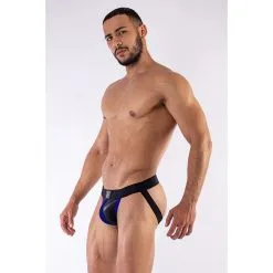 Mr B - Mister B Jockstrap En Néoprène Mister B Noir-Bleu 8 Mr B - Mister B Jockstrap En Néoprène Mister B Noir-Bleu -FÉMINITÉS boutique jockstrap en neoprene mister b noir bleu 3