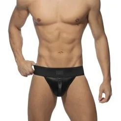 AD Fetish Jockstrap FRONT ZIP RUB Noir 8 AD Fetish Jockstrap FRONT ZIP RUB Noir -FÉMINITÉS boutique jockstrap front zip rub noir 2